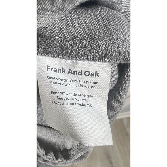 Frank And Oak Size Large Minimalist Black Chambray Career Button‎ Up Shirt Dress - Picture 6 of 9